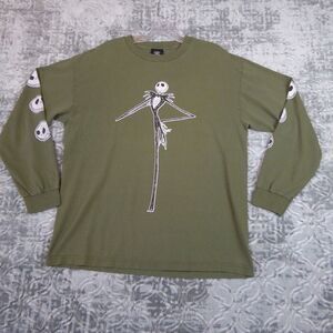 Vintage The Nightmare Before Christmas Shirt Men's Large Green Jack Skellington